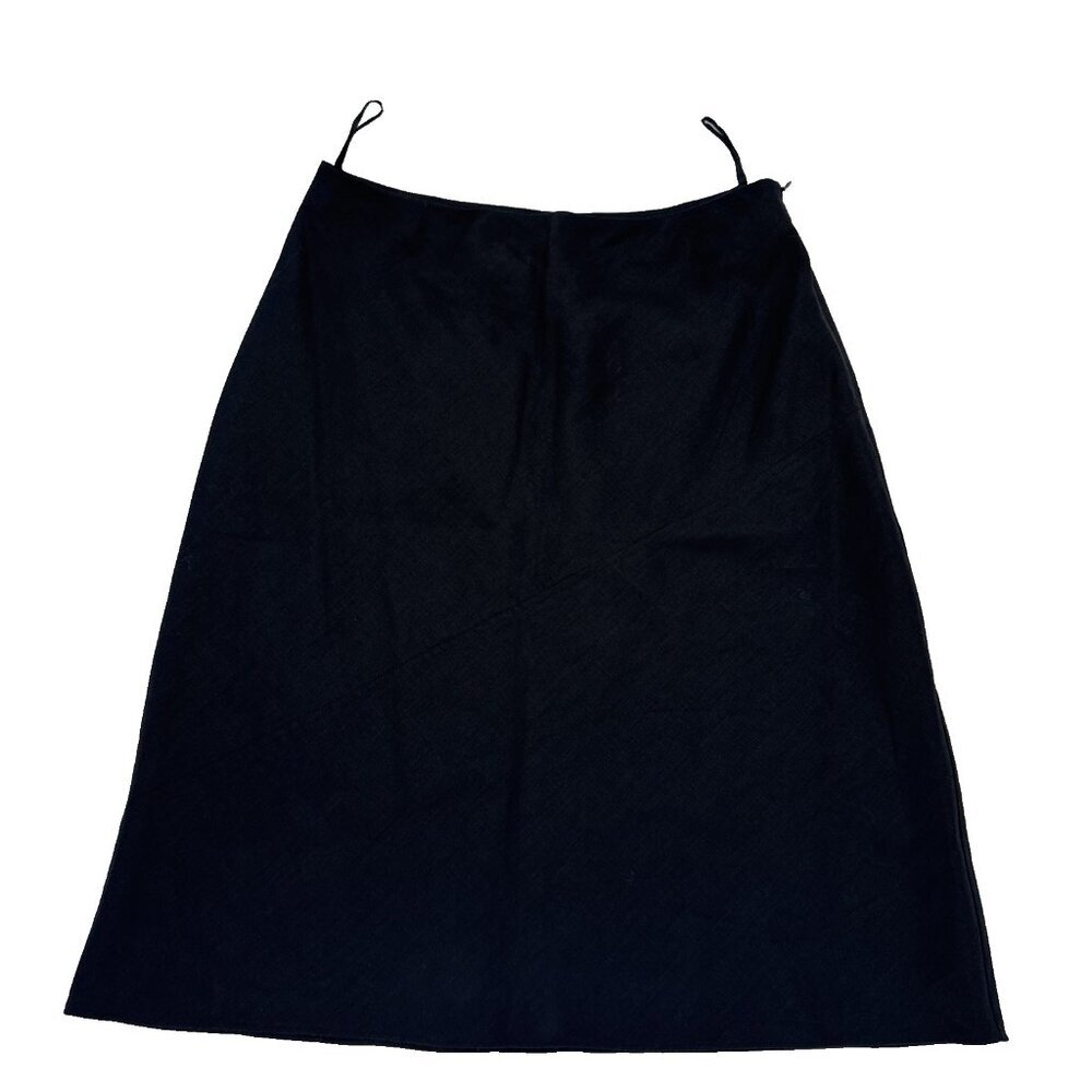 100 % Linen A Line Skirt black Banana Republic size 8 womans‎ gothic